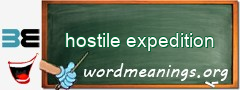 WordMeaning blackboard for hostile expedition